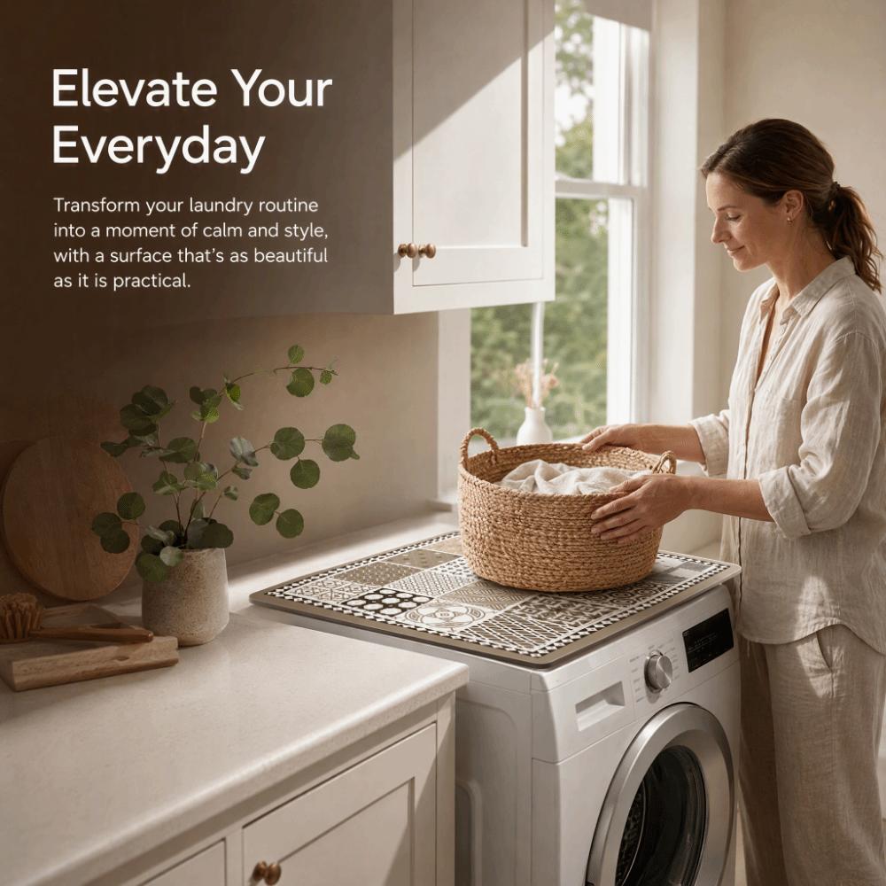 Anti Slip Washer Top Protector Mat Bohemian Style Dryer Top Mat Washer Top Pad  Home Use