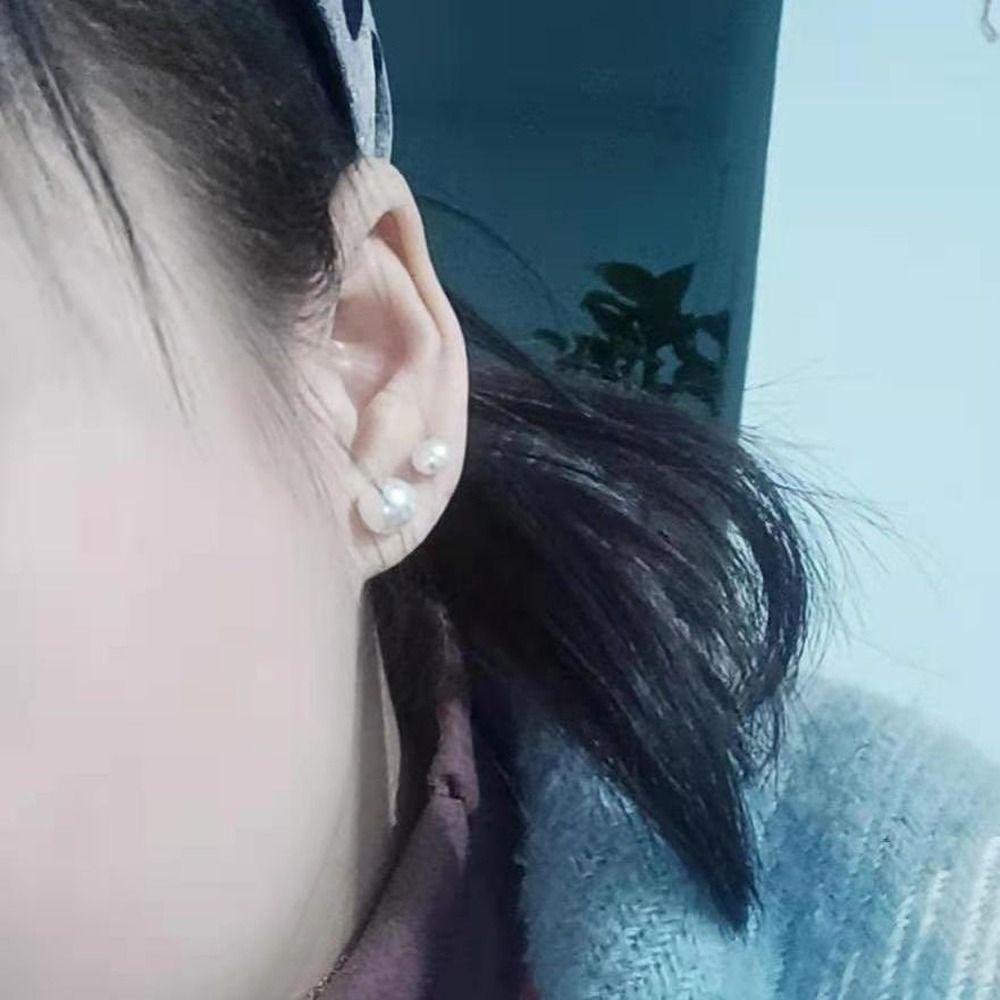 Design Trendy Metal Ear Studs Girl Stud Earrings Set Imitation Pearl Earrings Korean Style Earrings