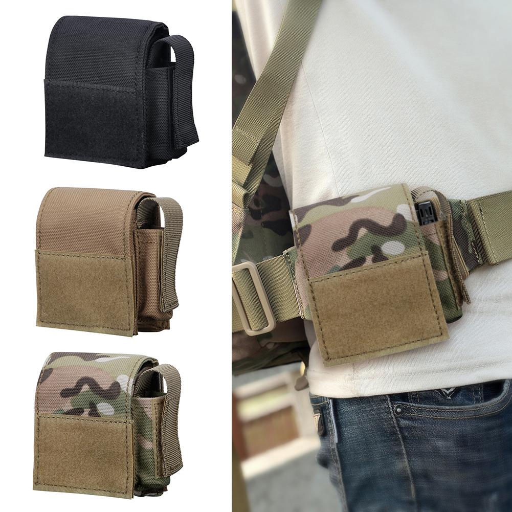 Nylon Molle Pouch Waist Bag Multifunctional Mini Waist Bag Belt Holder Belt Small Pouch with Buttons for Outdoor Camping