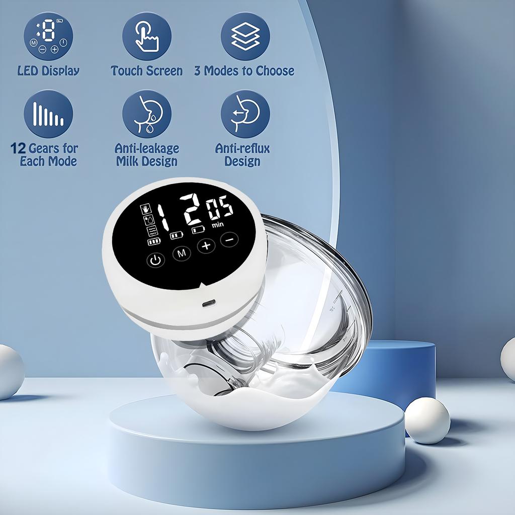 1шт носимый электрический молокоотсос бесшумный сбор молока без помощи рук невидимый автоматический интеллектуальный молокоотсос портативный дорожный