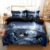 3D цифровая печать полиэстеровое волокно планета звездное небо астронавт постельное белье комплект из четырех предметов комплект из трех предметов простыни