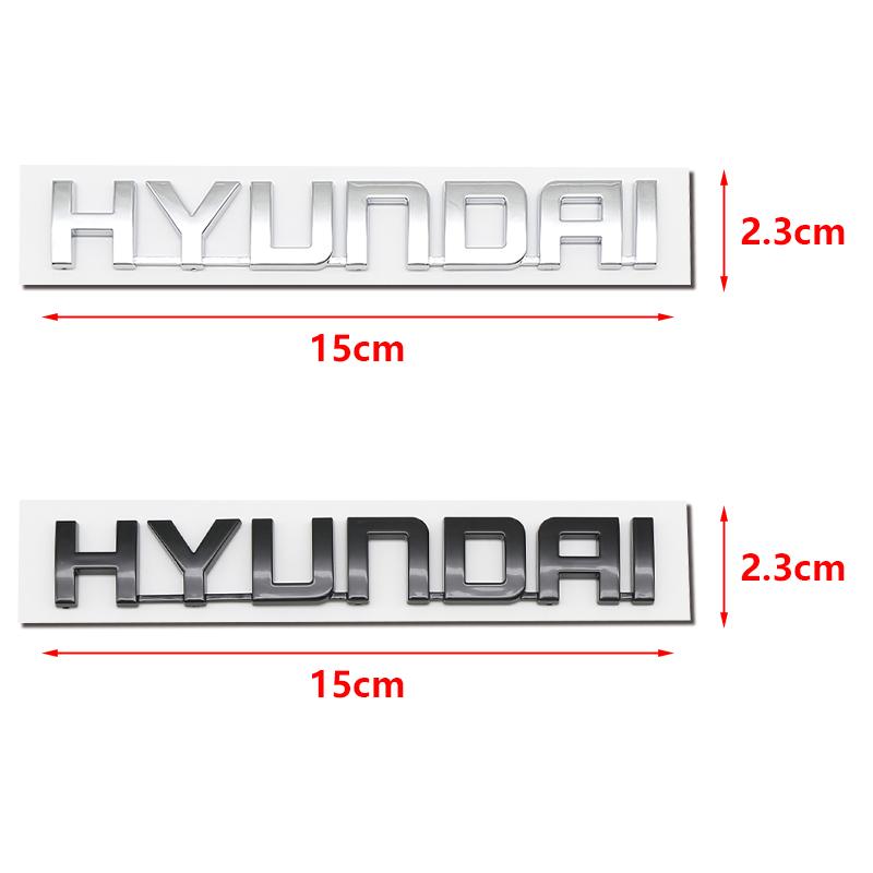 3D ABS Car Letter Logo Sticker Tail Bumper Badge Auto Rear Trunk Emblem Decals For Hyundai Accent Santafe Sonata IX35 I20 I30 XX31