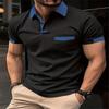 New Summer Men's Printed Button Polo Shirt Sports Polo Shirt Trendy T-shirt Men's Tops