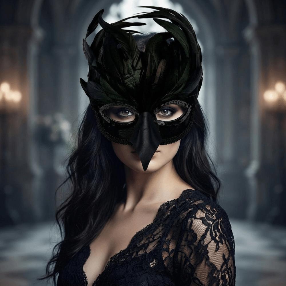 Bird Mouth Half Face Mask Gothic Style Masquerade Mask Makeup Accessory Crow Mask Carnival Event