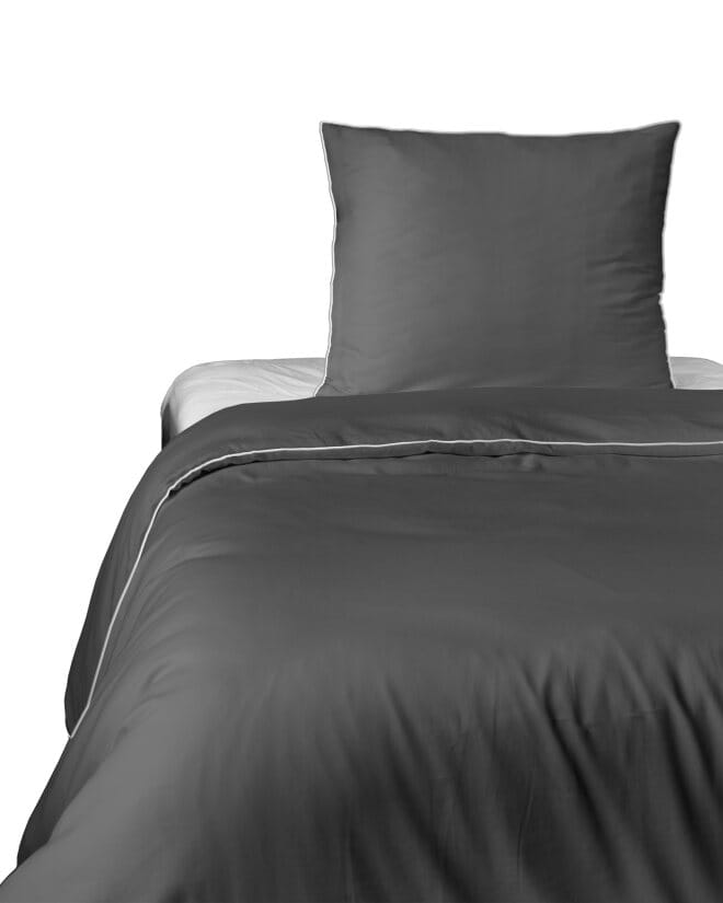 Pure cotton bedding set 140x200 grey premium