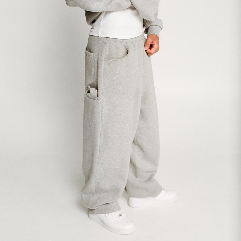 Европейские и американские повседневные простые модные свободные брюки с эластичной талией и множеством карманов