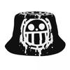 Custom One Pieces Trafalgar Law Bucket Hats Unisex Women Heart Pirates Anime Beach Sun Summer Fisherman Cap
