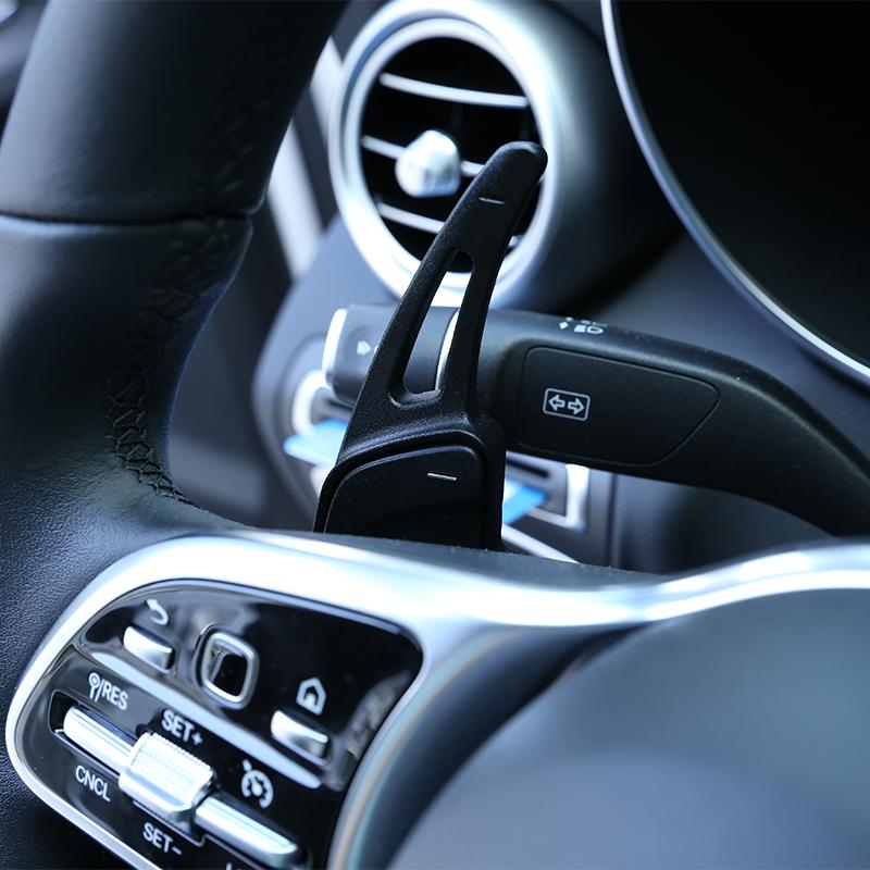Aluminum-Alloy Car Steering Wheel Paddle Shifter Extension Trim Panel For Mercedes Benz E Class W213 2016-2023 Accessories