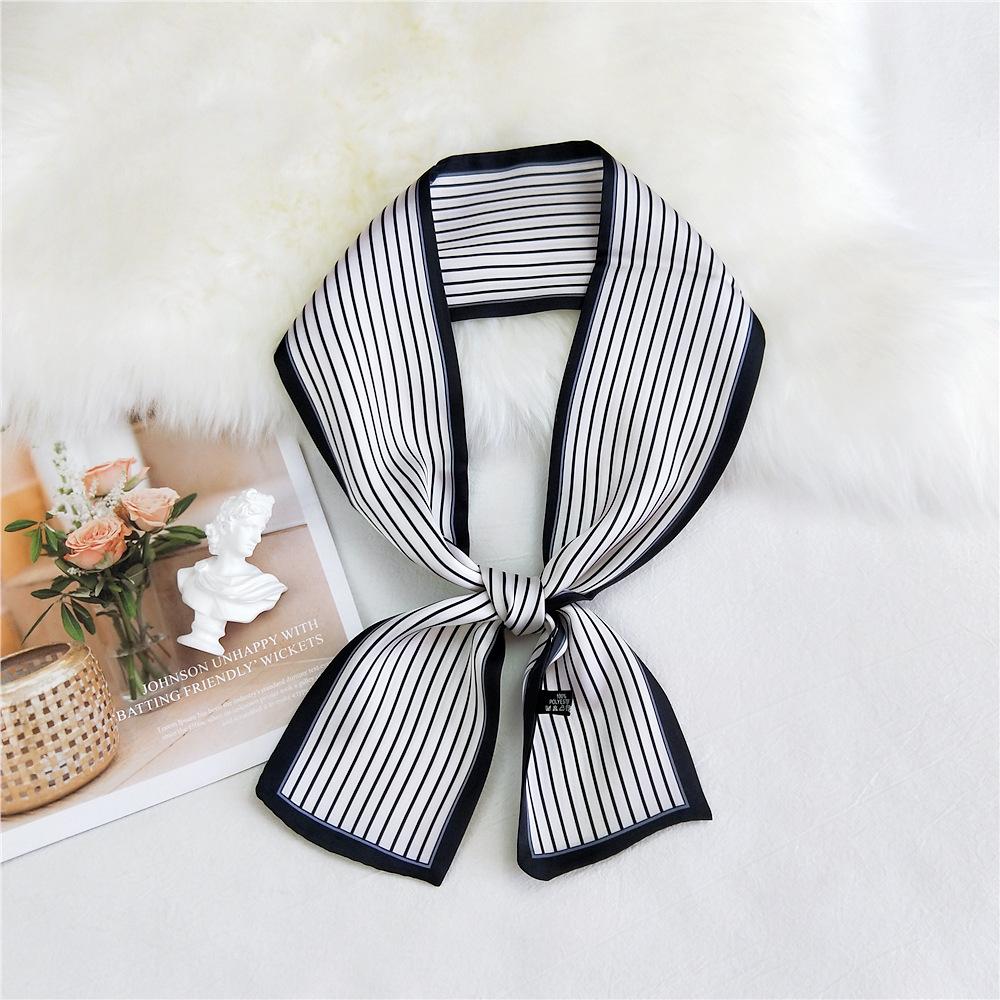 Pingjiao New Style Spring And Autumn Professional Decoration Versatile Small Silk Scarf Women'S Scarf Narrow Long Hair Strap Tie Bag Belt