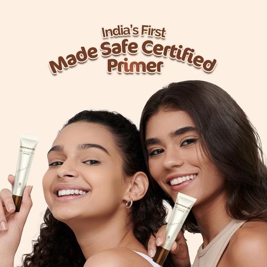 Mamaearth Праймер Glow Pore Blurring с витамином С и куркумой - 25 г | Усиливает сияние кожи | Сужает поры | Помогает макияжу держаться дольше