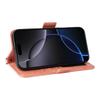 For iPhone 16 Pro Leather Case Magnetic Closure Wallet Stand Phone Cover with Crossbody Strap