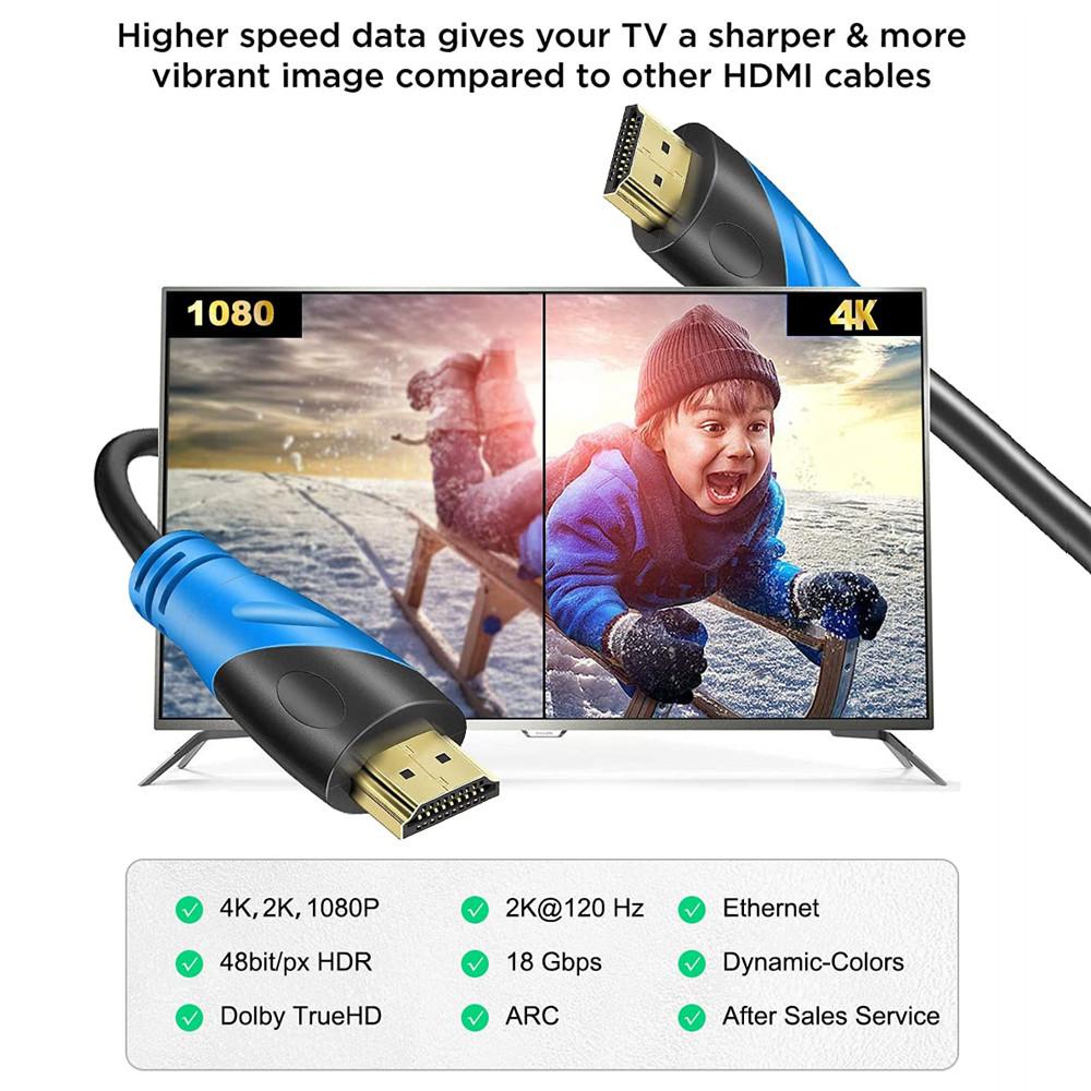 4K/60Hz High Speed HDMI Cable HDMI 2.0 Splitter Cable for Mi Box HDTV HDMI 2.0 Audio Cable Switch Adapter for PS4 Cable HDMI