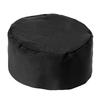 Chef Hat Adjustable Size Top Vent Breathable Cotton Polyester Fiber Black Chef Cap for Restaurant