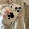Прозрачный чехол Space Case Пиковый туз для Apple 17/15/14/13promax Чехол для телефона 12/11 Мягкий Xr/xs