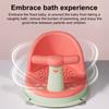 Baby Bath Chair Ergonomic Backrest Armrests Drainage Net Non-Slip Baby Shower Seat
