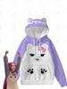 K-pop группа девушек-истребителей демонов Толстовка с капюшоном с фиолетовыми медвежьими ушками Аниме-футболка - Стиль MIRA