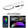 2 шт. RGB автомобильные светодиодные дневные ходовые огни полосы водонепроницаемые красочные с струящейся желтой декоративной фарой указатель поворота 12 В