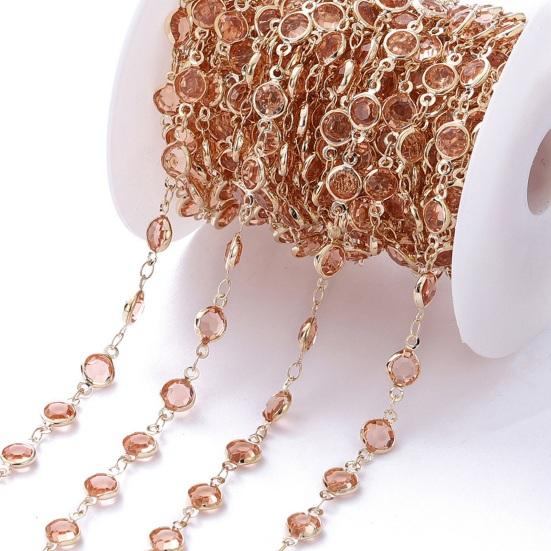 Цирконовая цепочка DIY Браслет Ожерелье Изготовление ювелирных изделий со стразами Блестящая медная цепочка для рукоделия