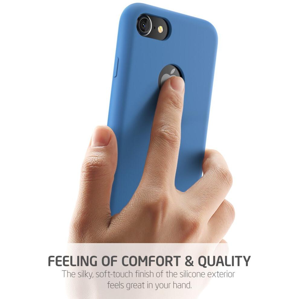 iPhone 7 Case, iPhone 8 Case, i-Blason Silicone [Flexible] [Shock Absorbing] Case for Apple iPhone 7 / iPhone 8 (Blue)