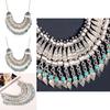 Style Simulation Ethnic Gemstone Decoration Tassel Design Women Necklace