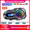 Q08 Мотоциклетный шлем Bluetooth гарнитура Звуковые эффекты EQ HD ЖК-дисплей IPX6 Водонепроницаемый Стерео FM-радио Стабильный сигнал Наушник