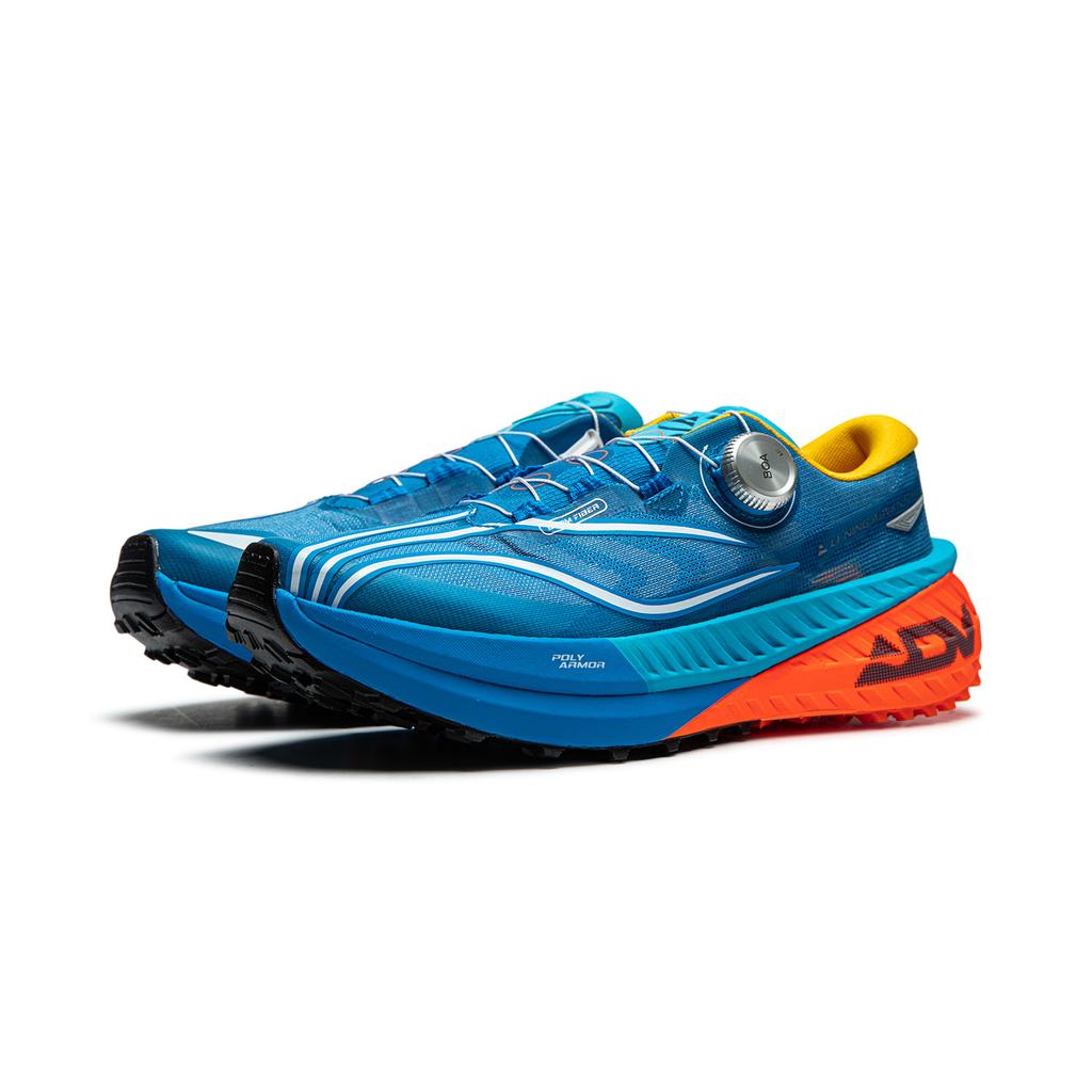 Li Ning De Lucas PRO Slip Resistant Abrasion Resistant Low top Trail Running Shoes Men's Blue Orange ARNU001-5