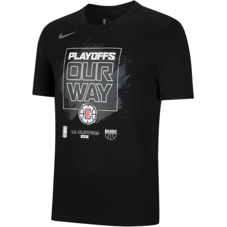 Nike Мужская баскетбольная футболка с принтом логотипа Los Angeles Clippers, топ, черный DQ8987-010