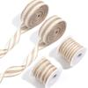 Natural Color Jute Rope White Edge Linen Webbing New Burlap Ribbon  Gift Packing
