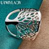 URMYLADY 925 Sterling Silver Tree Of Life 6-10 Ring For Women Wedding Party Fashion Charm Jewelry