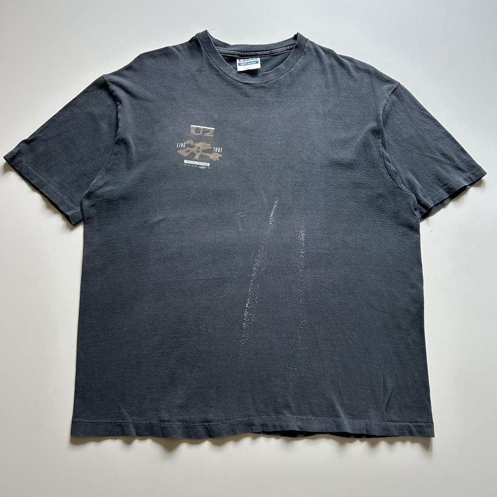 Vintage 80s U2 Joshua Tree Tour T Shirt Size XL Boxy 1987 MSG New York Crew NYC Unisex T-Shirt