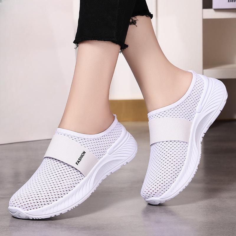 Женская обувь Накладки на носок Полуплоская обувь Дышащая Повседневная обувь Тапочки Одинарная обувь