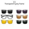 Magnetic Clip-On Polarized Sunglasses Frame-Style Sunglasses Prescription Glasses Driving Night Vision Sunglasses