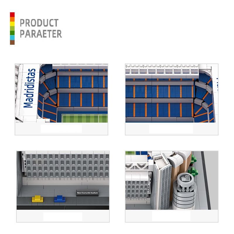 Non-Toxic 3471Pcs New Chamartin Stadium-Madrid Kingdom Of Spain Building Blocks Landmark Construction Bricks Toys For Children Christmas Gift