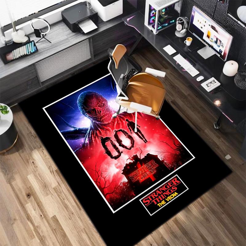 Halloween horror horror theme Stranger Things carpet home living room decoration table and chairs anti slip door mat outdoor picnic mat carpet A6