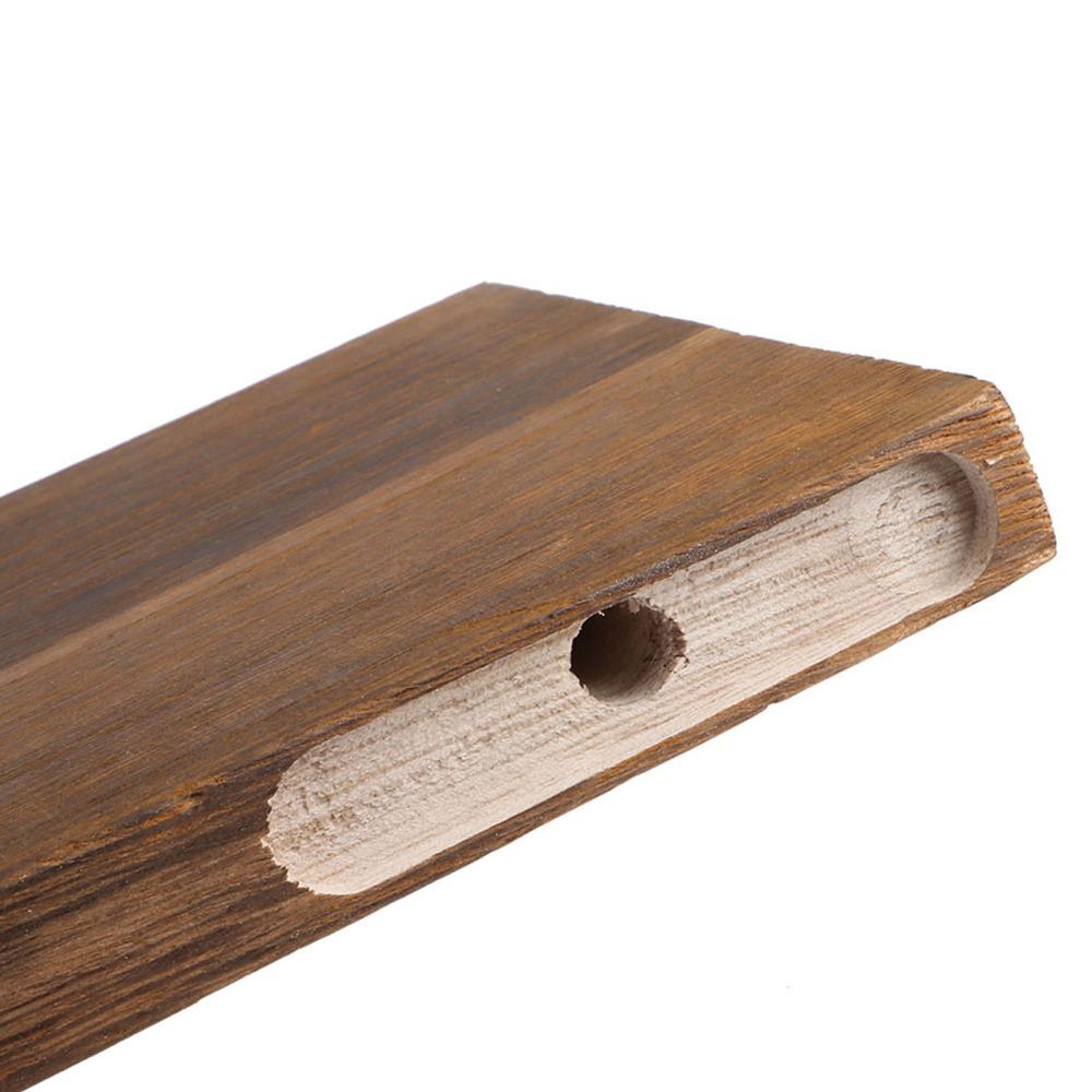 Brown Paulownia Wall Mounted Shelves Rustic Wood Storage Rack Display Rack Floating Shelf  Bedroom