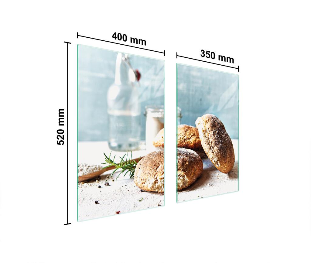SZKLANA PŁYTA OCHRONNA NA KUCHENKĘ 75x52 CHLEB