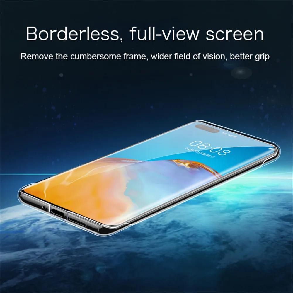 Тонкий прозрачный чехол без рамки для Huawei P20 P30 P40 P50 Honor 60 50 30 8X 9X Mate 40 Pro Ударопрочный бампер Ультратонкая жесткая поликарбонатная крышка