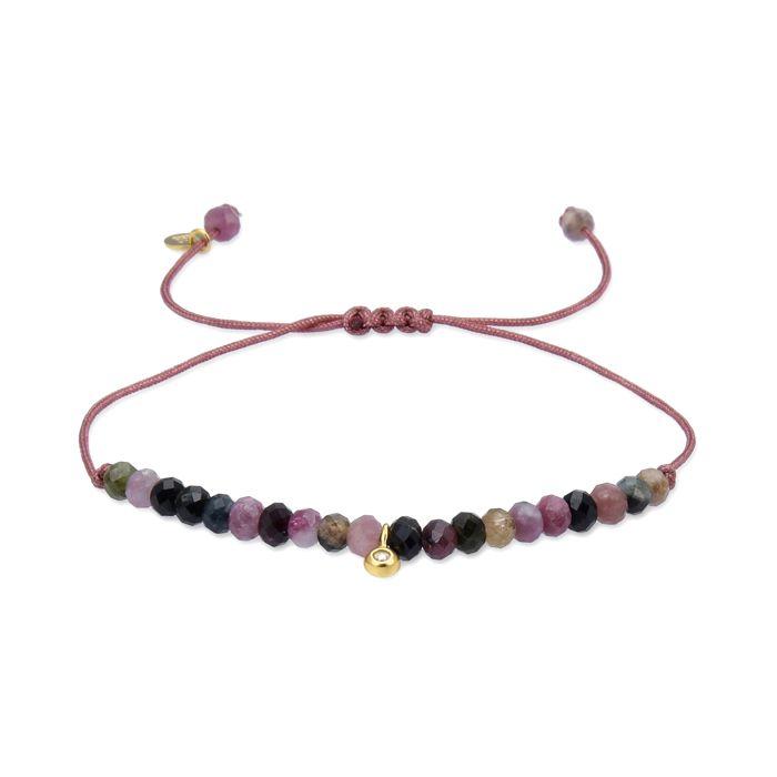 Bracelet - Luxenter - Kasai - Argent 925 - finition or jaune 18K - Cristal multicolore