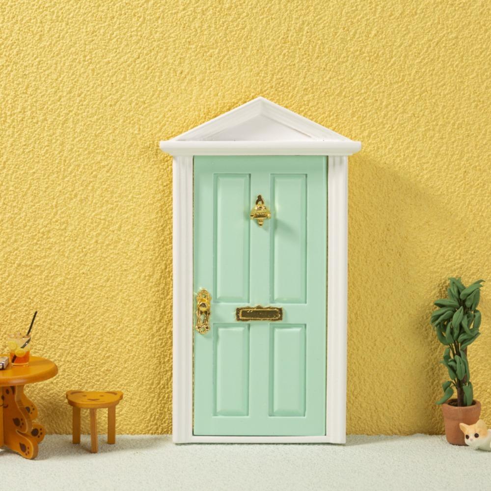 Smoother Edge Mini Wooden Door Miniature Miniature Simulation Furniture Dollhouse Miniature