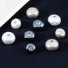 Pearl Shirt Buttons, Clothes With Diamond Round Buttons, High-End Blouses, Cardigans, Sweaters With Diamond White Buttons
