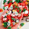 10Pcs/pack Mix Cute Cartoon Christmas Resin Decorative Patch for DIY Cream Gel Mobile Phone Case Cup Laptop Hairpin 3D Sticker