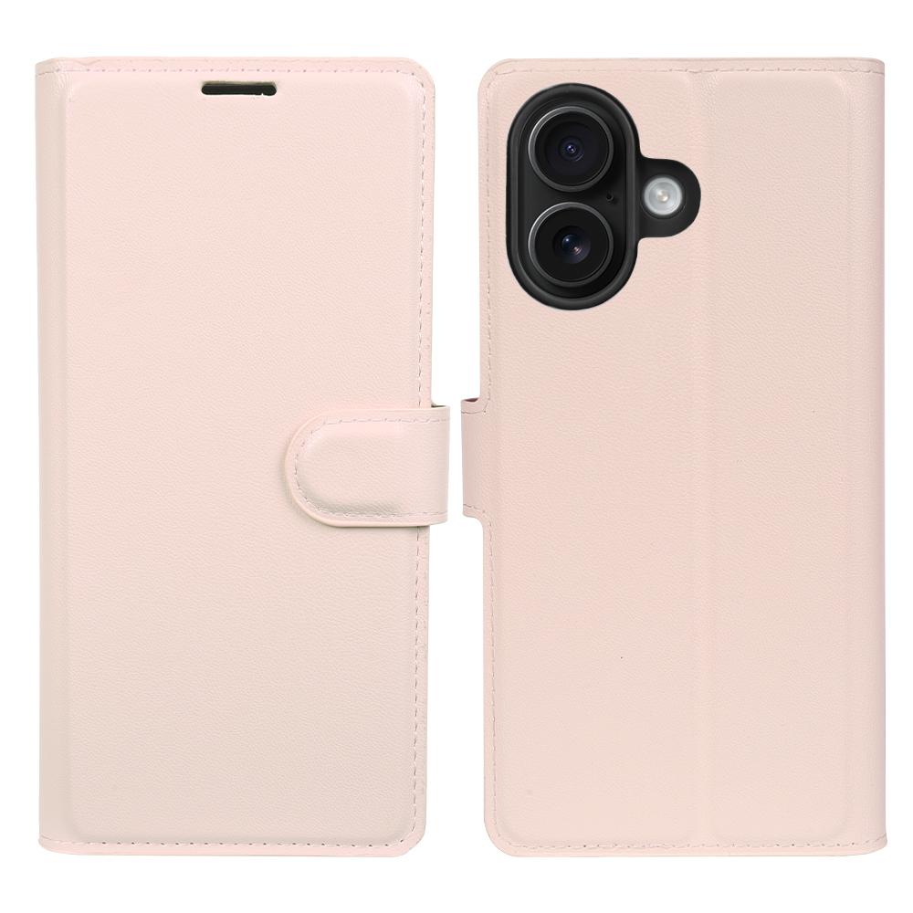 For iPhone 16 Plus Stand Case Biobased Eco-Friendly RPET RPVB Slim Phone Cover with Wallet