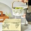 Керамическая корзина для фруктов с ручкой