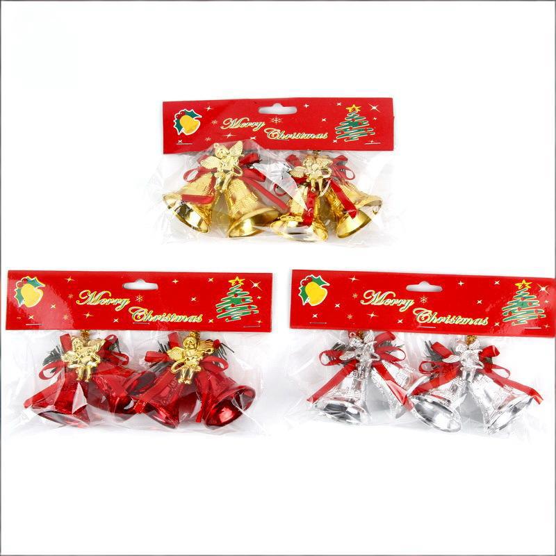 4,5 см Рождественский декоративный колокольчик Рождественское украшение Пластиковый покрытый колокольчик Подвеска для рождественской елки Аксессуары Подарок для рождественской вечеринки