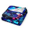 Warm BlanketBoy Girl Camping Vox Alastor Hazbin Hotels Throw Blanket  Flannel Bedspread For Couch Chair Funny Sofa Bed Cover