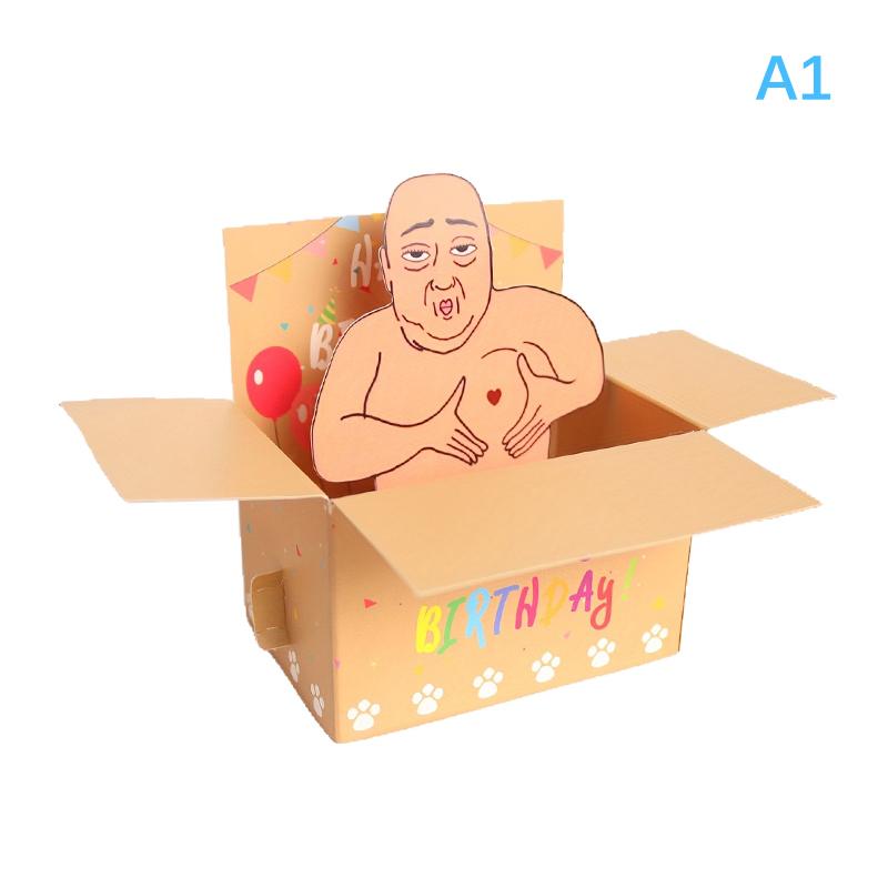 Funny Happy Birthday Pop-Up Card 3D Character Design Paper Party Invitation Perfect Gift For Family Friends And Co-Workers