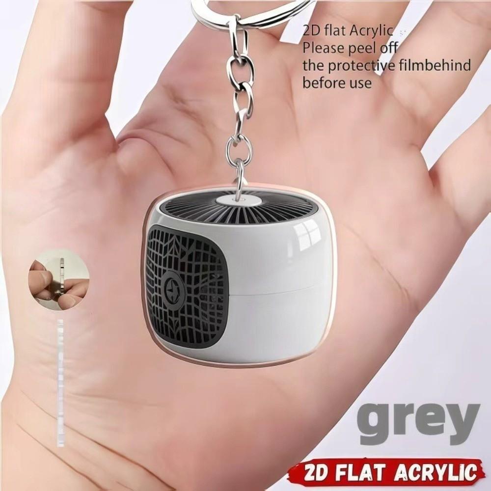 Cute Speaker Keychain 2D Flat Bag Pendant New Car Key Pendant Gift Decoration
