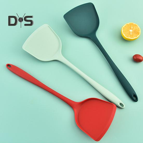 Антидеформированная лопатка для жарки, антипригарная практичная силиконовая китайская лопатка, кухонная утварь