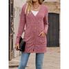 Women's V Neck Button Down Knitwear Long Sleeve Soft Knit Cardigan Sweater Fall Winter Cardigan Sweater Short Coat