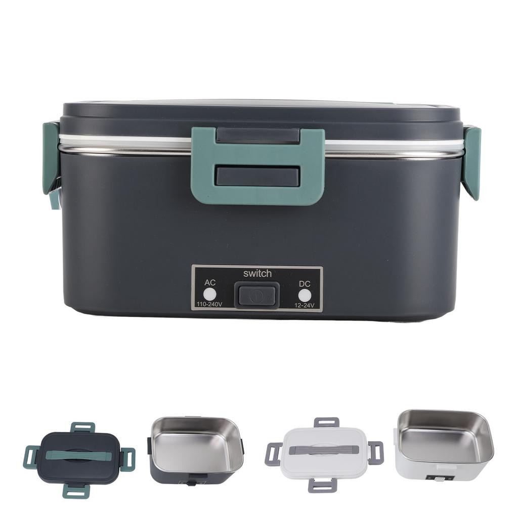 Электрический ланч-бокс 1,8 л с циркуляцией воздуха на 360 градусов, подогрев, вкладыш из нержавеющей стали SUS304, можно мыть в посудомоечной машине, портативный ланч-бокс
